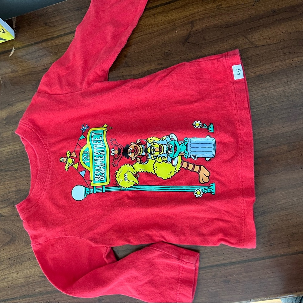 Sesame Street Red Kids Long Sleeve Shirt